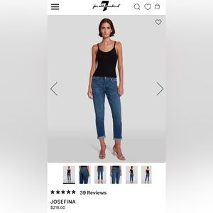 7forallmankind Josefina Skinny Boyfriend denim jeans